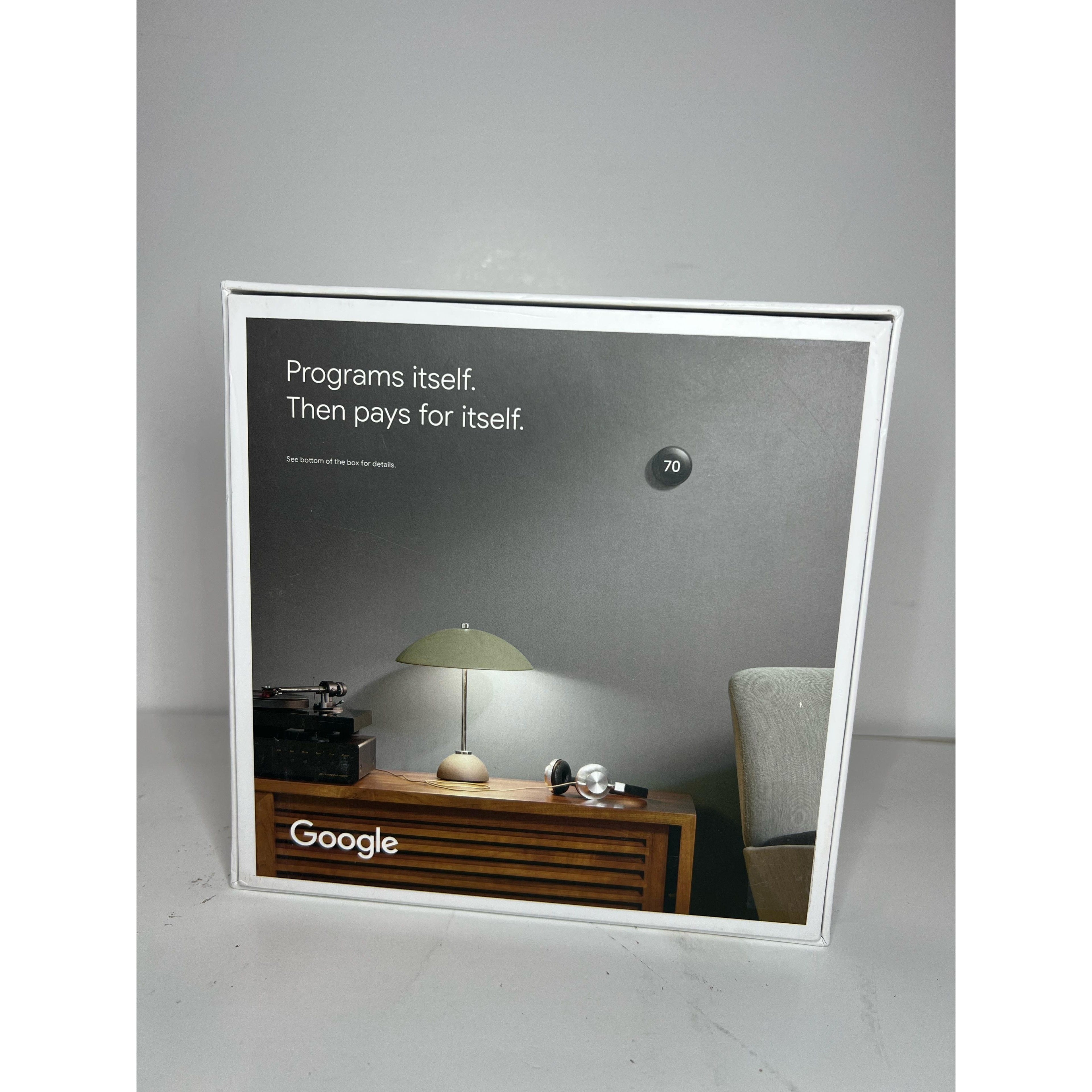 Google Nest Learning Thermostat - 3rd Gen - Programmable Smart Thermostat for Home - Compatible with Alexa (Black) T3016US