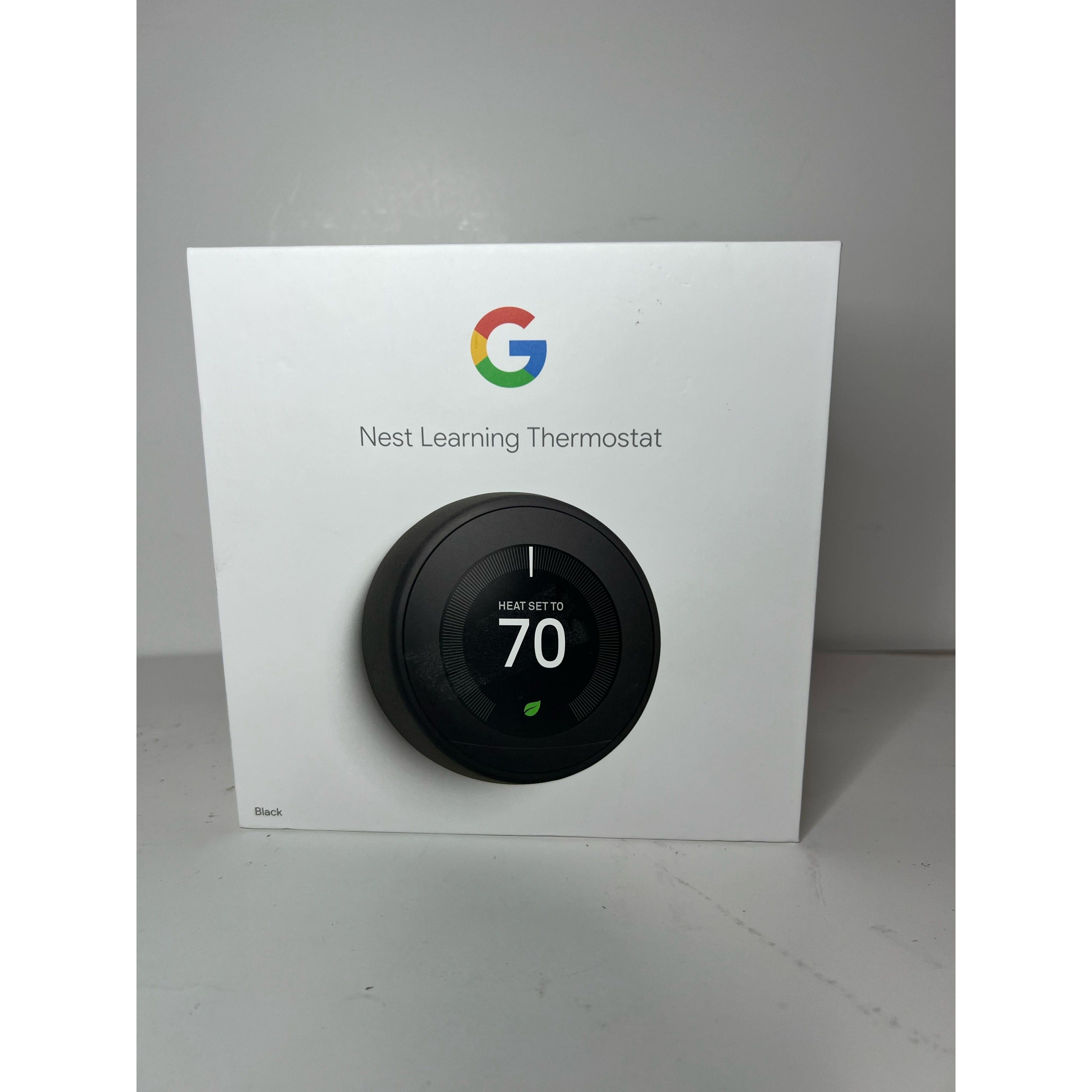 Google Nest Learning Thermostat - 3rd Gen - Programmable Smart Thermostat for Home - Compatible with Alexa (Black) T3016US