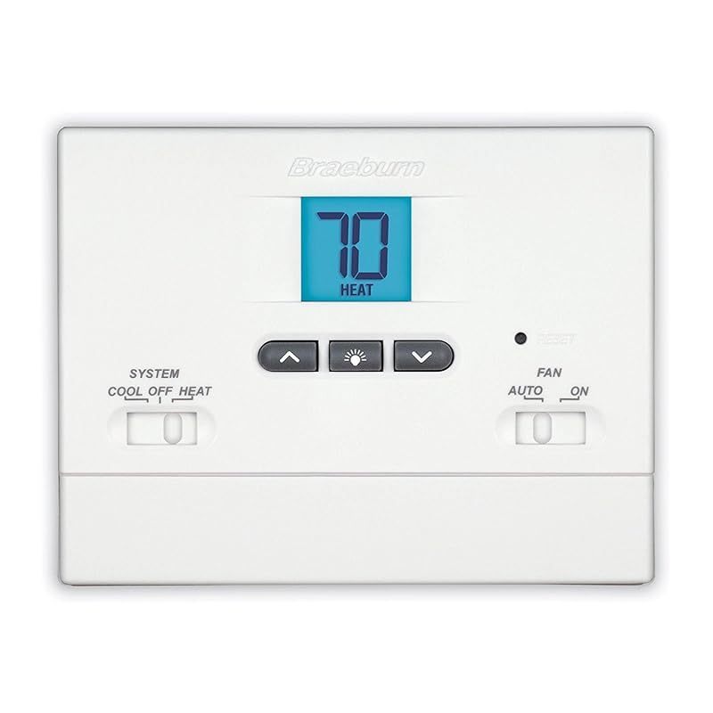 Braeburn 1000NC Thermostat . Value Non-Programmable . 1H\u002F1C