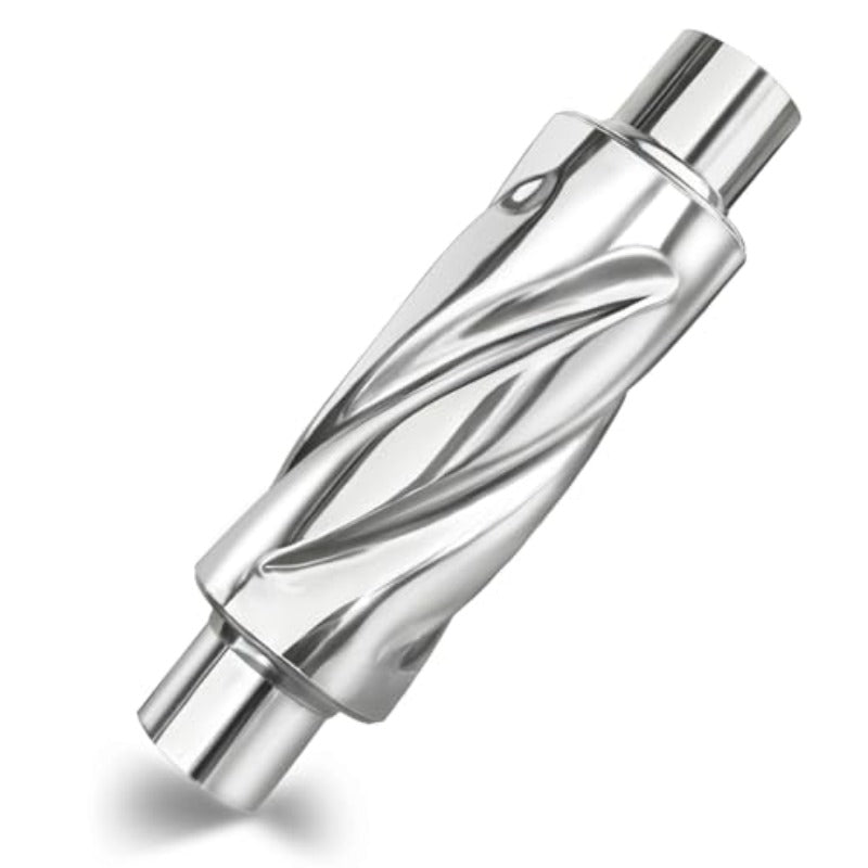 Glasspack 2. 5 Inch Muffler Exhaust Pipe Universal Performance Resonator Dual Loud Exhaust Tip 2. 5 Inch Inlet for Trucks Car