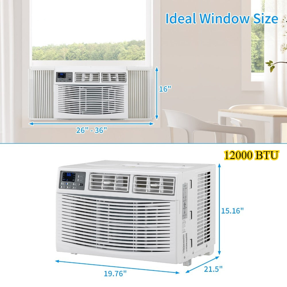 Wifi Window Air Conditioner, 5000\u002F6000\u002F8000\u002F10000\u002F12000\u002F18000\u002F24000BTU, 3-In-1 AC Unit with Fan And Dehumidifier, 115\u002F230V for Large Room, Home, Office