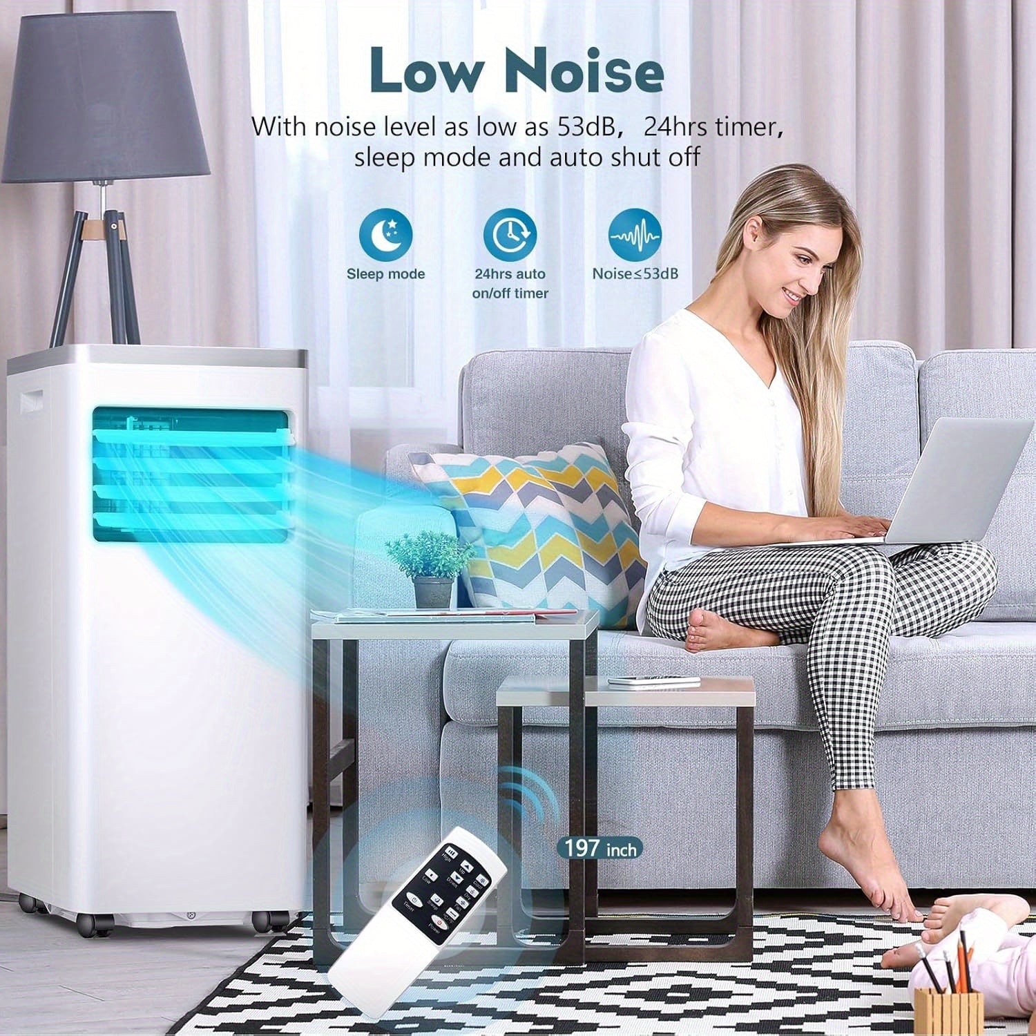 10, 000 BTU Portable Air Conditioner for Room Up to 450 Sq.Ft, with Dehumidifier & Fan, Standing Air Conditioner for Room, Portable AC unit with Remote Control & Window Kit, LED Display