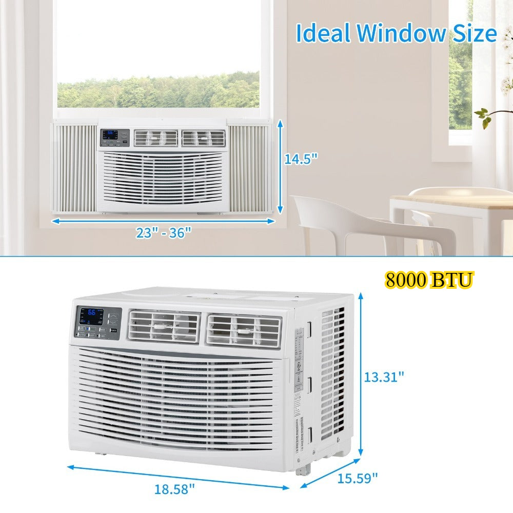 Wifi Window Air Conditioner, 5000\u002F6000\u002F8000\u002F10000\u002F12000\u002F18000\u002F24000BTU, 3-In-1 AC Unit with Fan And Dehumidifier, 115\u002F230V for Large Room, Home, Office