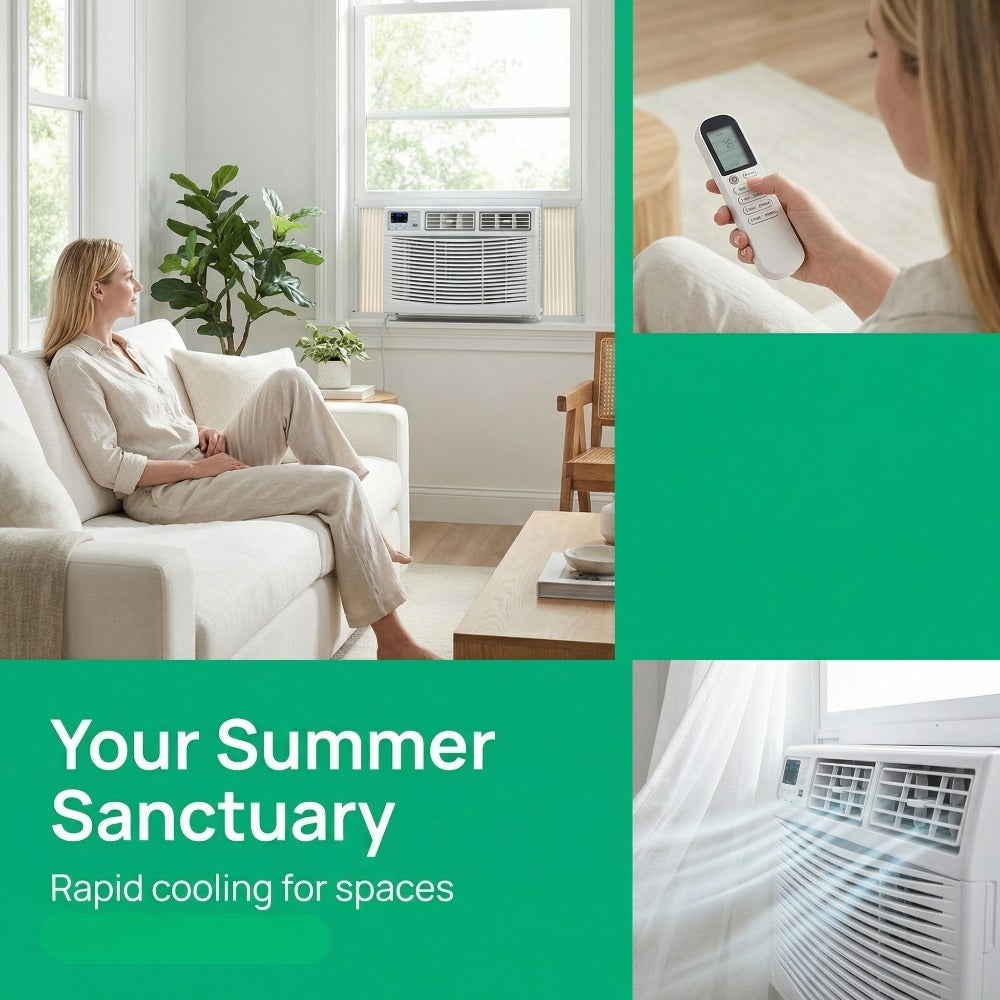 Wifi Window Air Conditioner, 5000\u002F6000\u002F8000\u002F10000\u002F12000\u002F18000\u002F24000BTU, 3-In-1 AC Unit with Fan And Dehumidifier, 115\u002F230V for Large Room, Home, Office