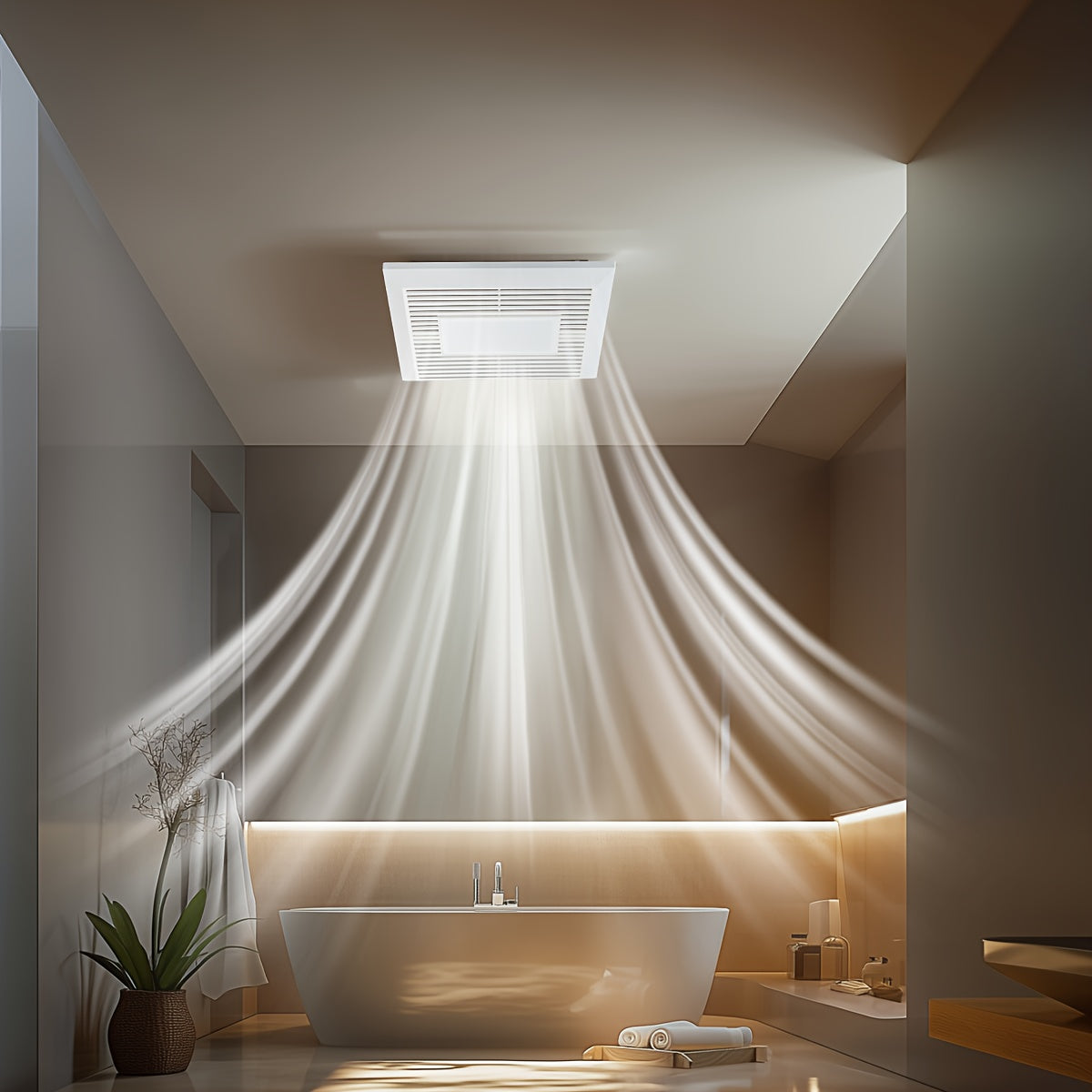 GROWNEER 35W Exhaust Fan with Humidity Sensor-30%\u002F60%\u002F80% Adjustable, 110 CFM 1.0 Sone Bathroom Fan with Light, 600lm 2700K\u002F4000K\u002F5000K Adjustable, 7.68 X 9.25 Inch