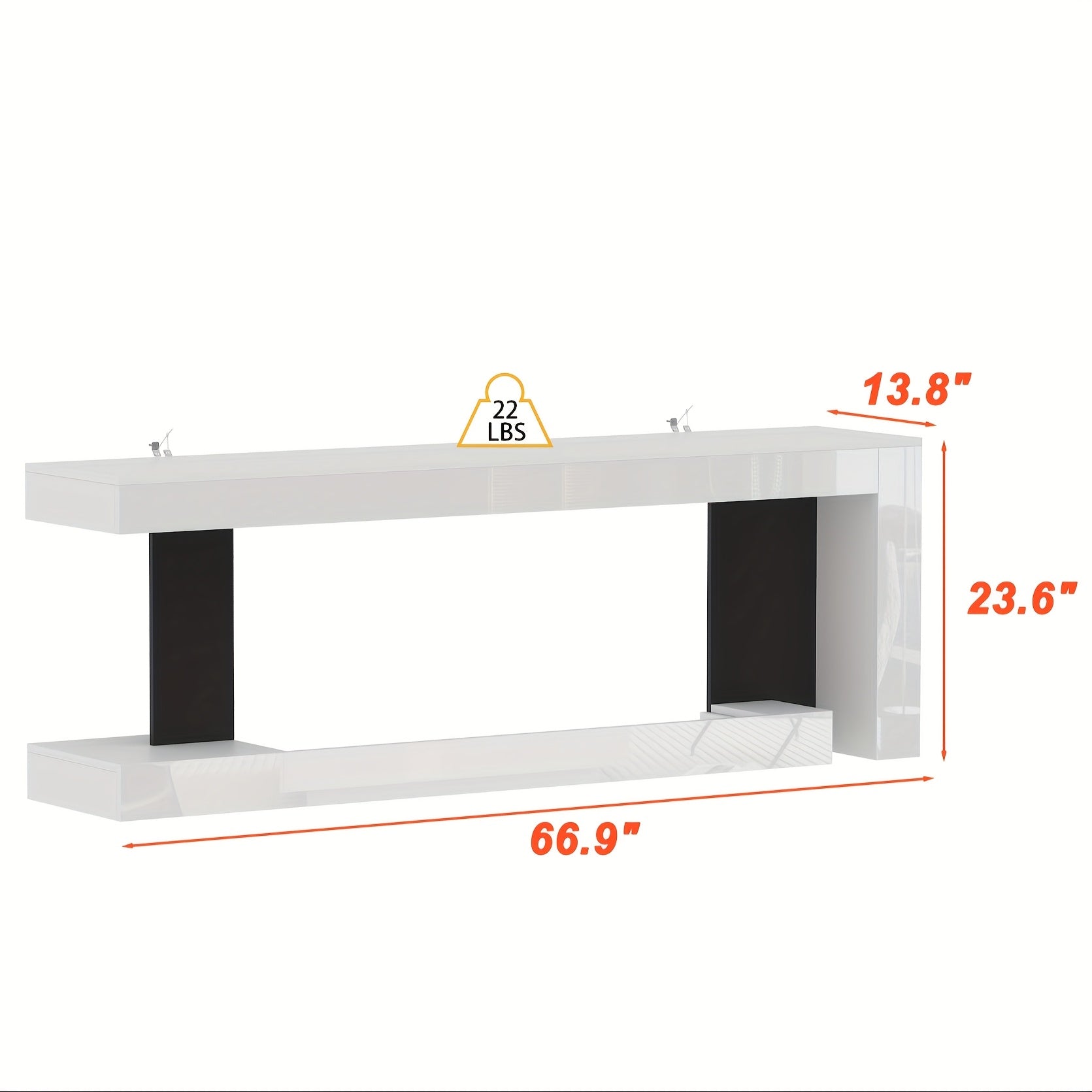 Contemporary Television Unit Featuring an Electric Fireplace, a Console with LED Lighting for Televisions, a Stylish Entertainment Center with Storage Options, And a Media Console Suitable for The Living Room